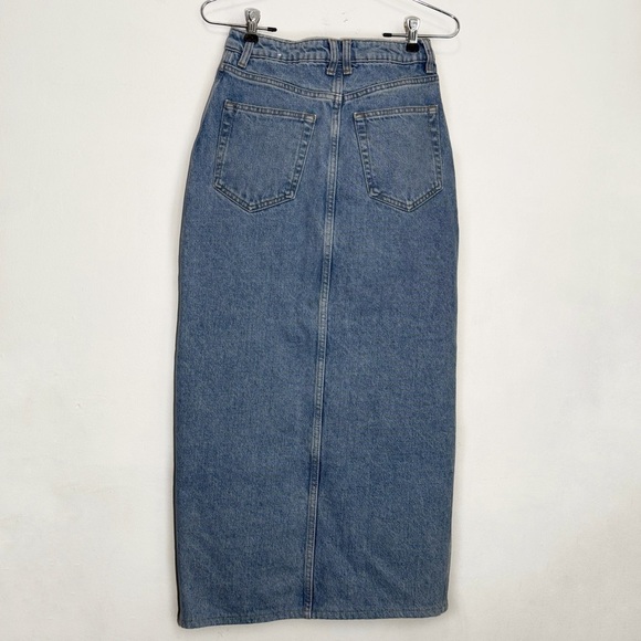 Mango MNG Jolie Denim Midi Maxi Skirt, Light Blue size XXS - Picture 6 of 10